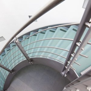 Treppe mit Glasstufen